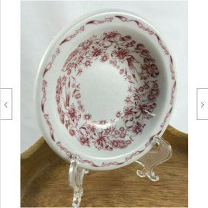 Narorim Bowl Mayer Restaurant Ware Vintage Delmar Red Floral Pattern Small 4.5"